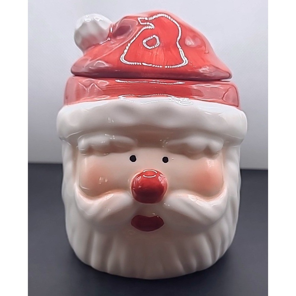 Asia Master Group 2PC Santa Claus Heads Ceramic Sugar Creamer Set